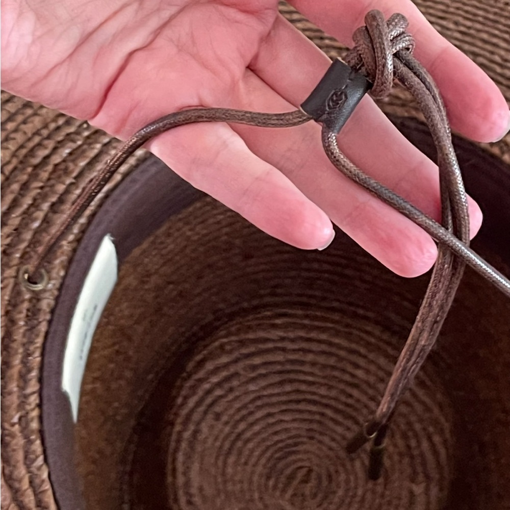 WILL & BEAR Austin Brown Raffia Straw Wide Brim Unisex Hat Sz Large EUC - Picture 4 of 12